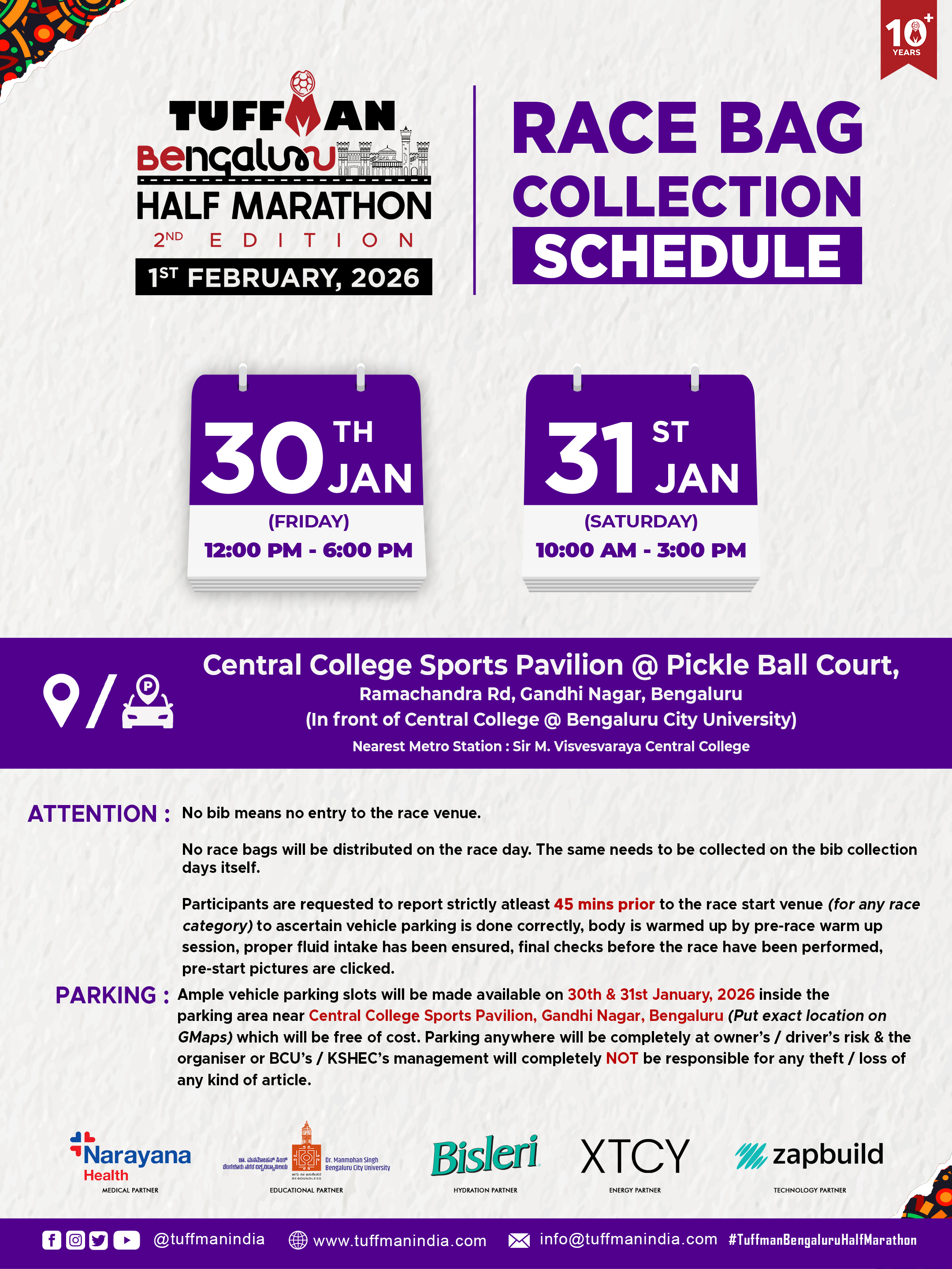 BIB COLLECTION SCHEDULE